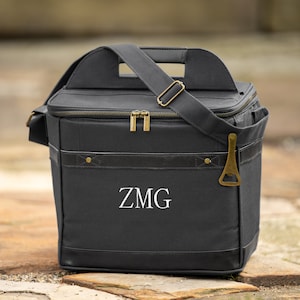 Custom black groomsman cooler