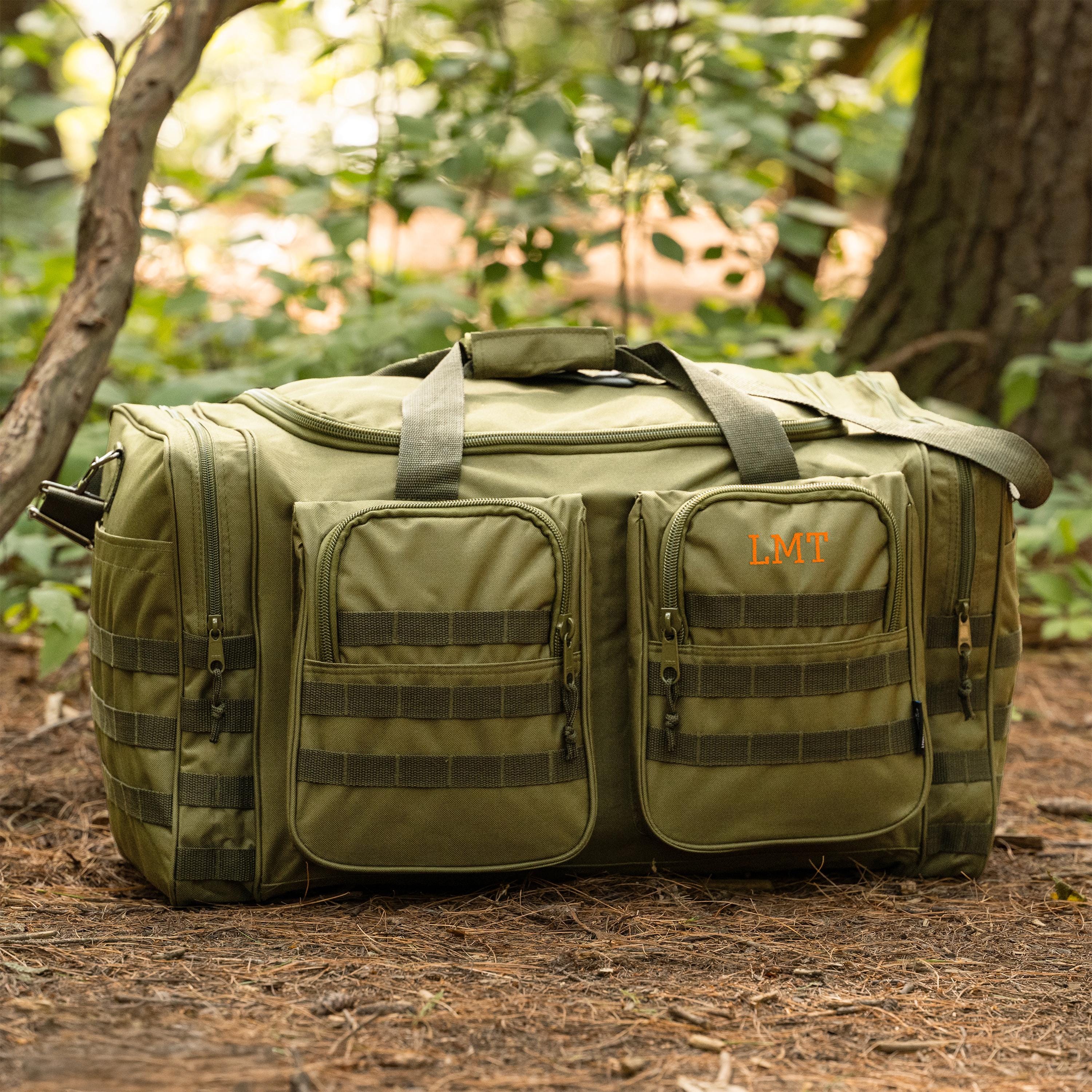 Personalized Green Army XL Duffle Bag, Custom Tactical Bag With