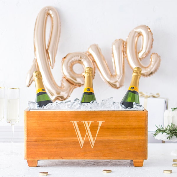 Personalized Wooden Wine Trough, Wedding Gift, Rustic Wedding Reception Decor