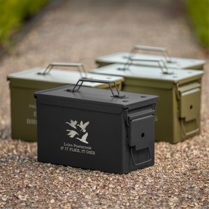 Personalized Engraved Hunting Ammo Box, Ammo Can, Ammo Storage Box,  Groomsmen Gift, Father's Day Gift, Ammunition Box, Gifts for Him 