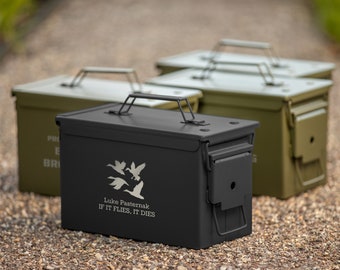 Authentic Engraved Ammo Can, Ammunition Box, Christmas Gifts for Men, Gift for Him, Hunter Gift, Dad Gift, Personalized Gift for Husband