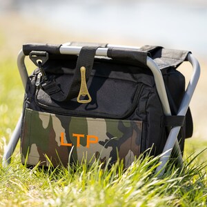 The cooler chair is also available in camouflage making a great gift for hunters and fishermen.