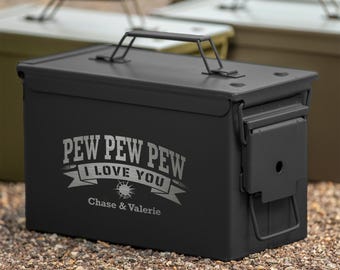 Caja de munición personalizada "Te amo", regalo de San Valentín para hombres, regalo romántico.