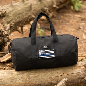 Thin Blue Line Flag Shoulder Sling Backpack – Law Enforcement, Police, Sheriff