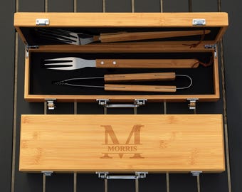 Personalized BBQ Grill Tool Set, Housewarming Gift, Closing Gifts