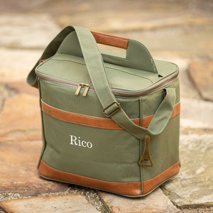 Custom green groomsman cooler