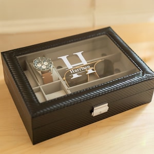 Groomsmen Gifts, Engraved Watch Storage Box, Sunglasses Storage Box, Gift for Men, Luxe Gift for Groomsmen, Groomsman Watches and Sunglasses