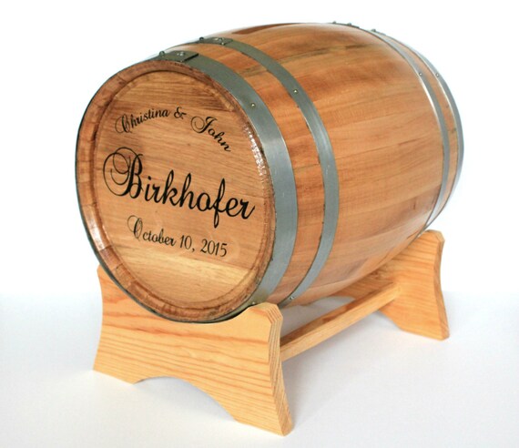 Download Wine Barrel Wedding Card Holder Engraved With Names And Etsy