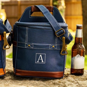 Personalized 6-Bottle Cooler: Groomsmen Gift with Bottle Opener, Christmas Gift Men