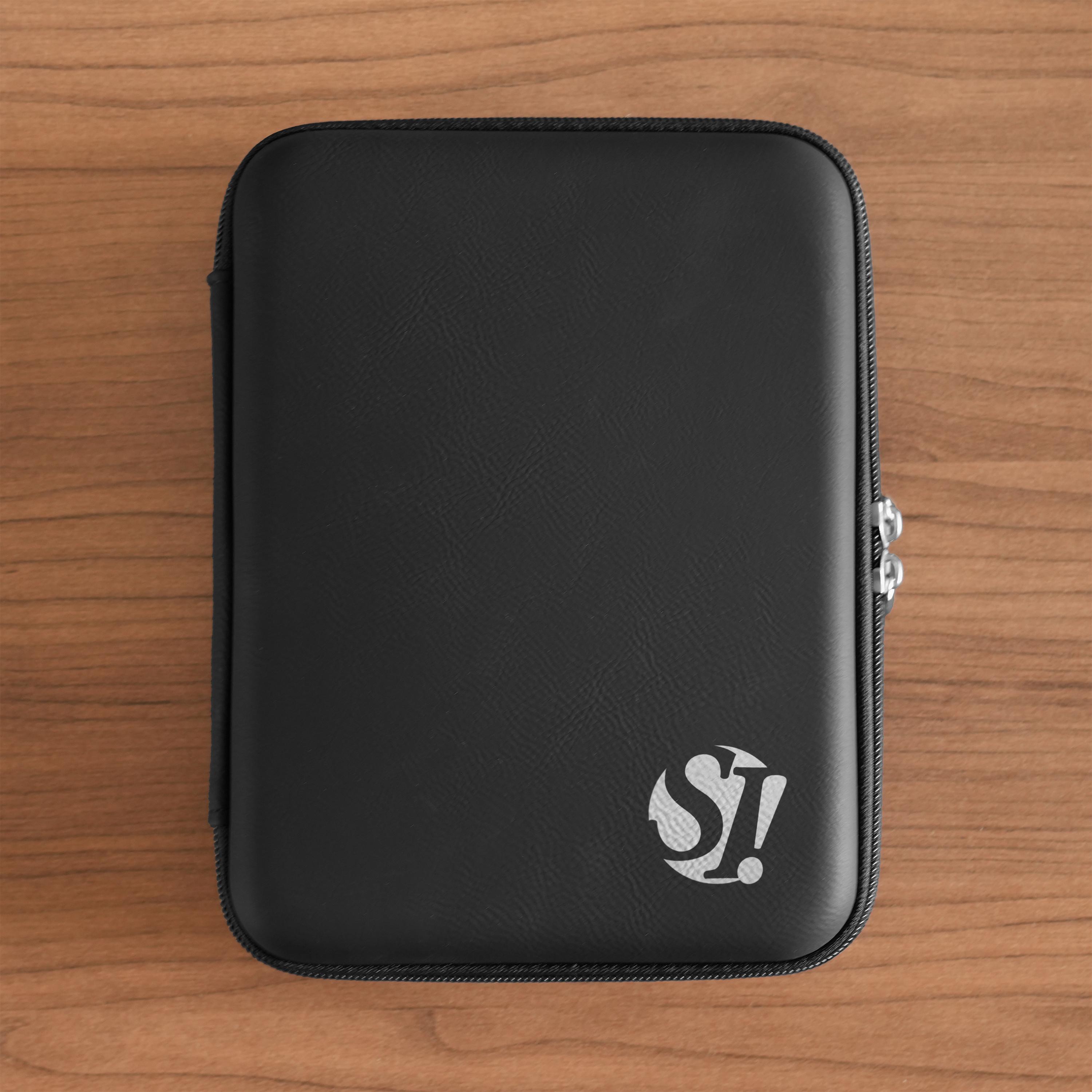 Personalized Tech Case Personalized Leather Tech Case, Custom Logo Cord Organizer Pouch ...