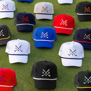 Custom Golf Hats, Men&#39;s Golf Hat, Best Golf Hat, Personalized Golf Gift, Golf Trucker Hat, Golf Rope Hat, Guys Golf Trip Hat
