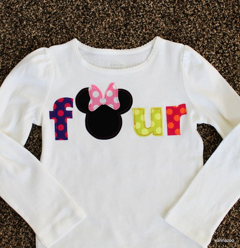 MINNIE MOUSE Age Shirt | Etsy