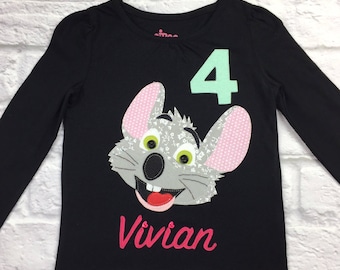 Chuck E Cheese Girl Boy Birthday Shirt Personalized