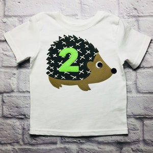 Girl or Boy Hedgehog Birthday Forest Animal Tee