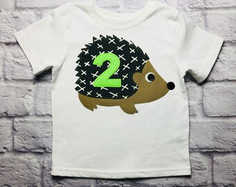 Girl or Boy Hedgehog Birthday Forest Animal Tee