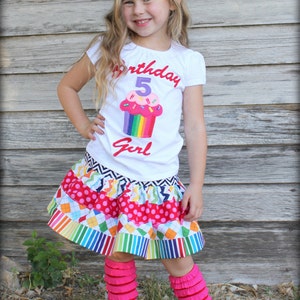 Cupcake Birthday Girl Age Outfit