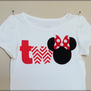 MINNIE MOUSE  Birthday Age Shirt Retro Reds