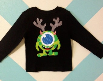 Christmas Holiday Antler Monster Tee