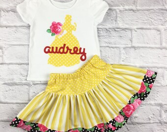 Belle Princess - Personalized Princess Birthday Outfit