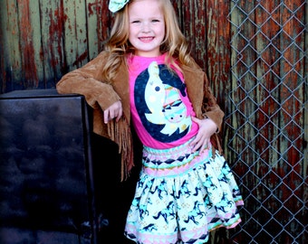 Wild Horse Cowgirl Birthday Themed Outfit