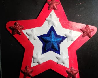 Red, white, and blue star