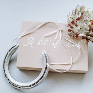 Personalised Eco Concious Lucky Wedding Horseshoe Gift