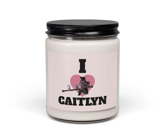Candela profumata "I Love Caitlyn" in soia - 255 g (9 oz) a tema League of Legends