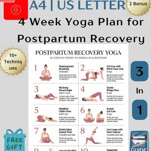 Pilates-Übungen für die Zeit nach der Geburt (PDF zum Ausdrucken), Übungsplan zur Stärkung der Rumpfmuskulatur, sanftes Training für frischgebackene Mütter, Beckenboden-schonender Fitnessplan
