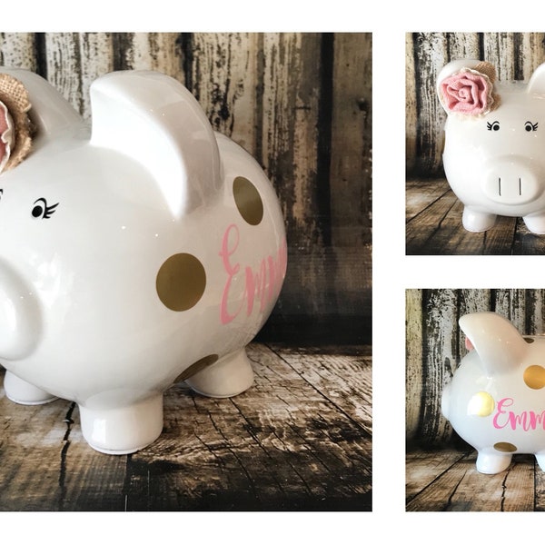 Extra Large Ceramic Pig Piggy Bank Etsy