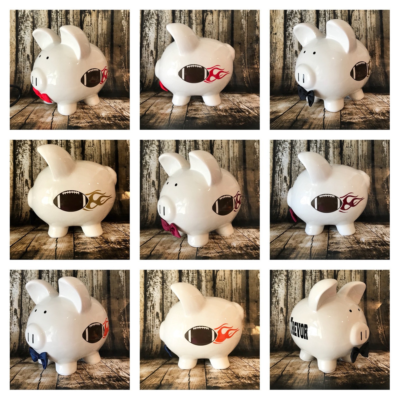 Personalized Large Football Piggy Bankpiggy Banks for Etsy