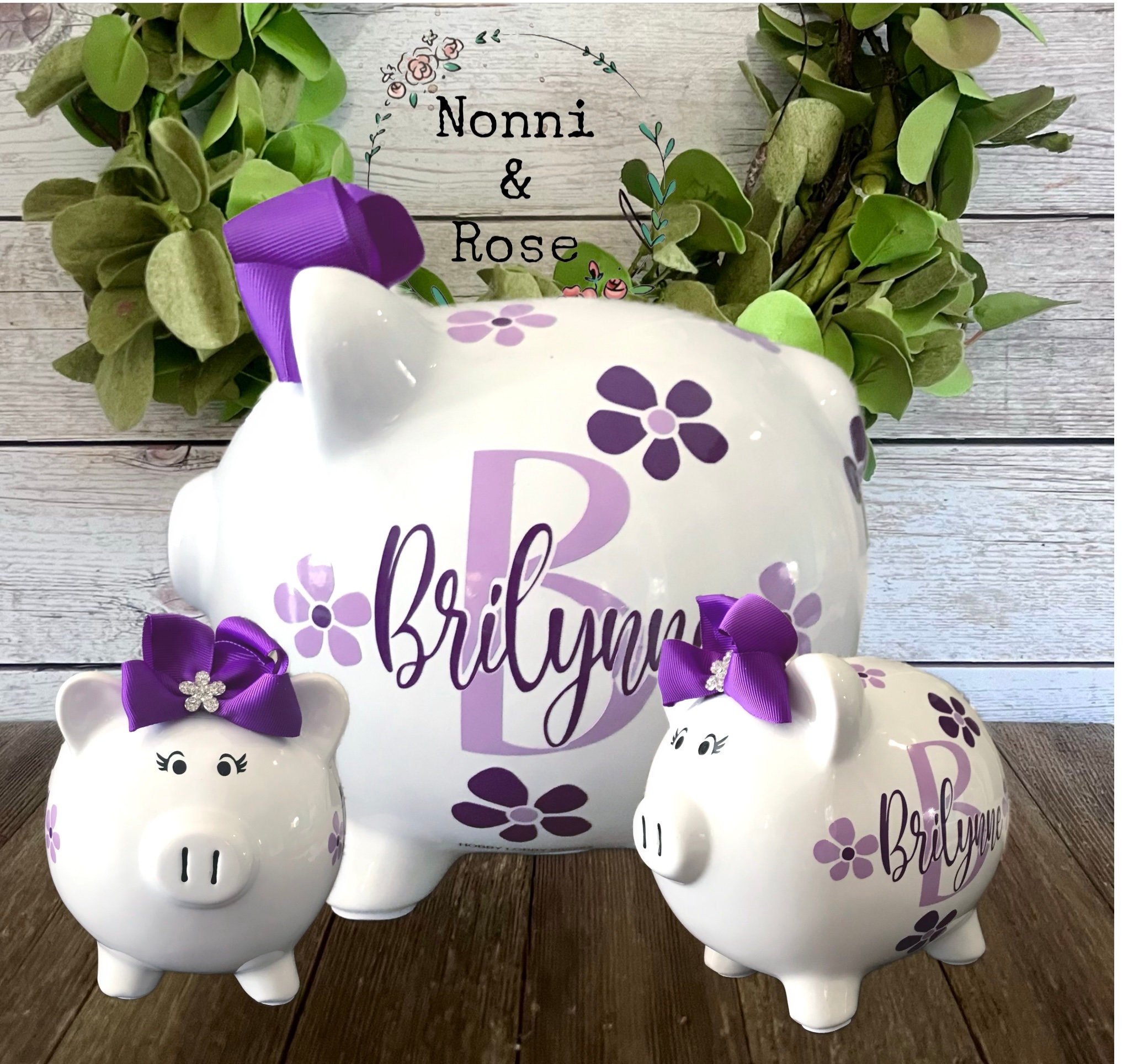 Hucha grande personalizada, bancos para niñas, lunares brillantes, banco  temático de guardería, regalo de baby shower, banco de niña, bancos para  niños -  México