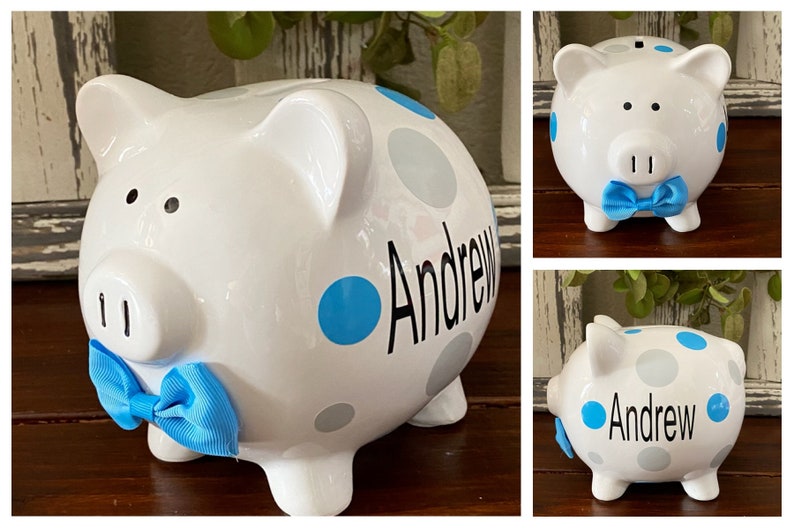 Personalized Boys Piggy Bank Piggy Banks for Boys Dark Blue Etsy
