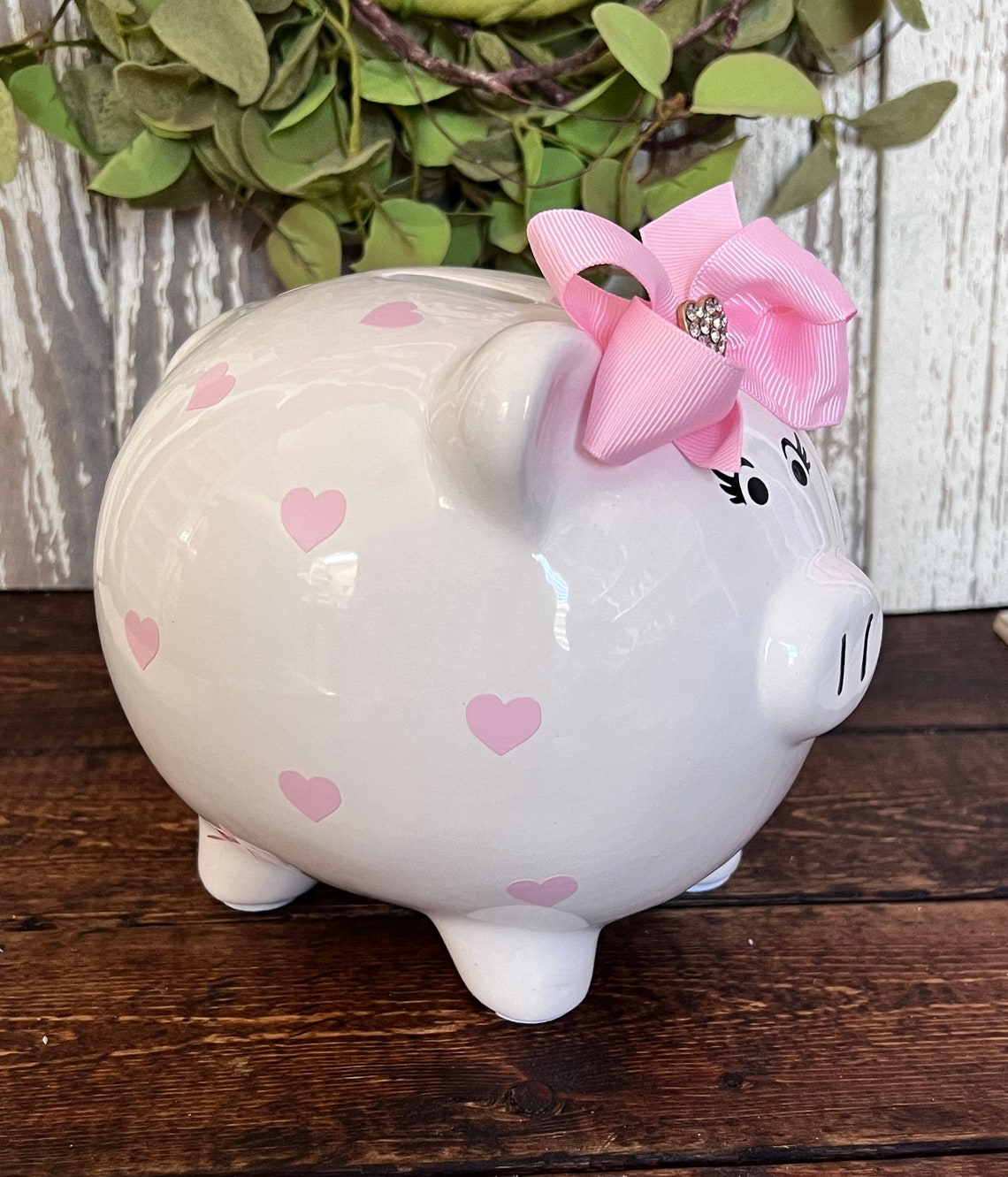 Personalized Piggy Bankpink Heart Piggy Bankbanks
