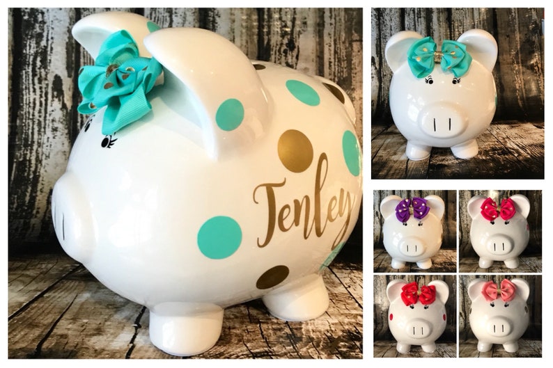large personalized piggy banks