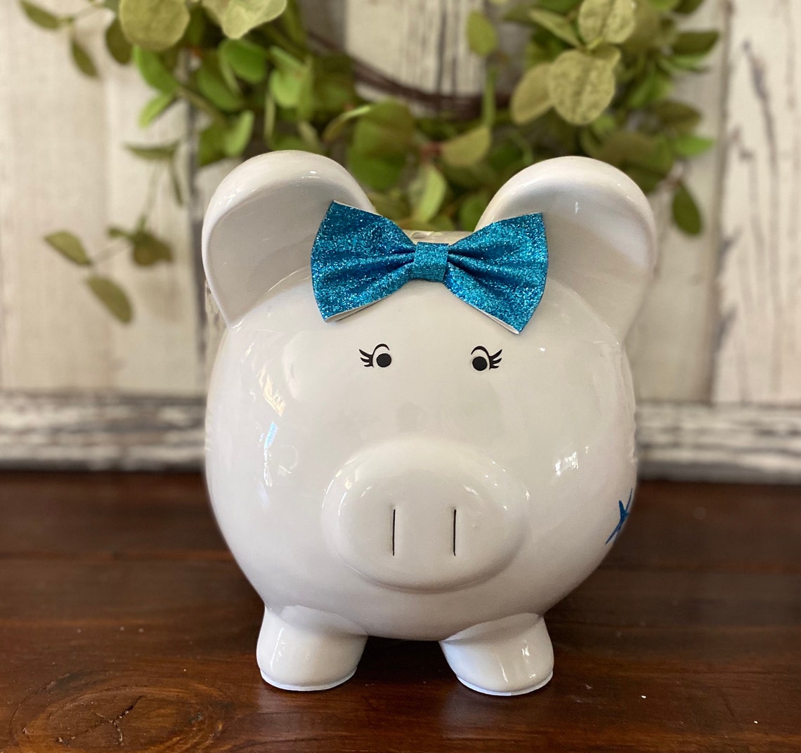 Large Personalized Mermaid Piggy Bank Piggy Banks for Girls Etsy