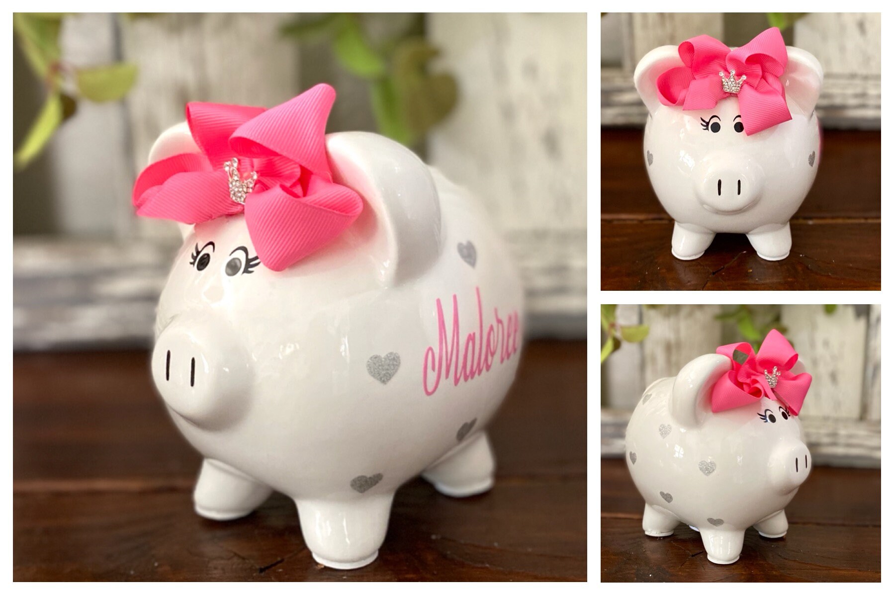 Personalized Piggy Banks for Girls Gold Heart Piggy Bank Etsy Canada