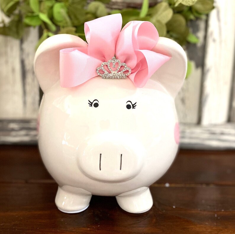 Personalized Piggy banks for girls Large personalized Pink Etsy