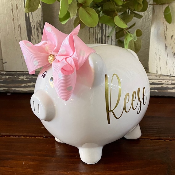 Baby girl piggy bank discount