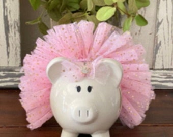 Large Personalized Light Pink star Piggy bank, piggy banks for girls, Star tutu bank, piggy bank, piggy bank, piggy bank,baby shower piggy