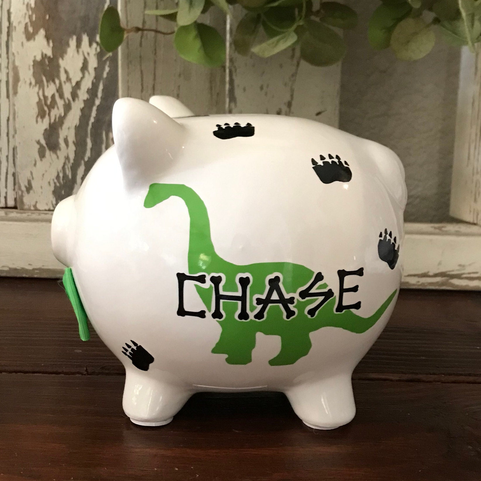 Personalized Boys Piggy Bank Piggy Banks for Boys Dinosaur Etsy
