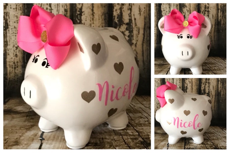 baby girl first piggy bank