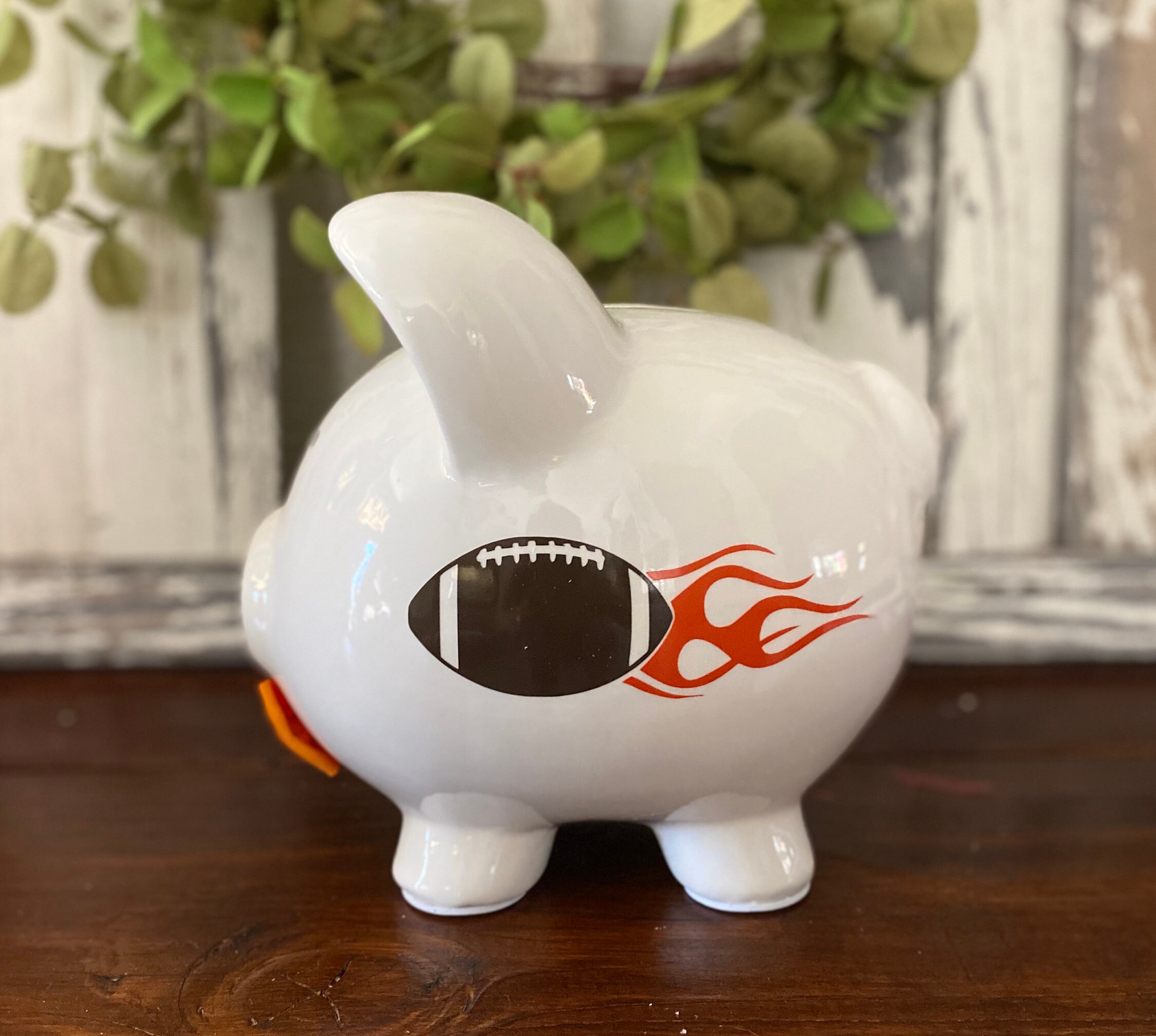 Personalized Large Football piggy bankpiggy banks for Etsy
