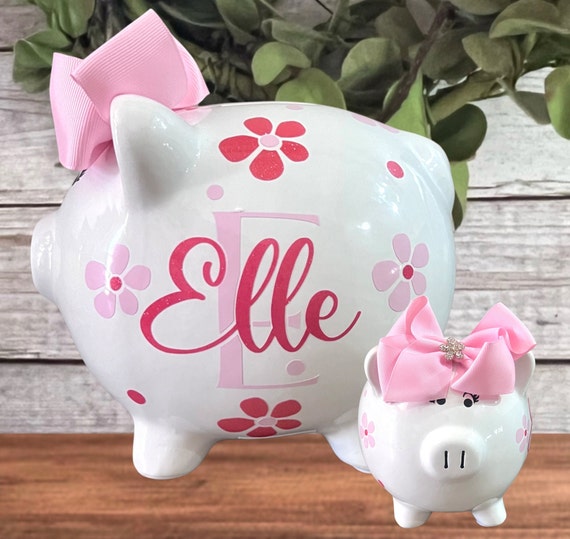 Flower piggy bank deals