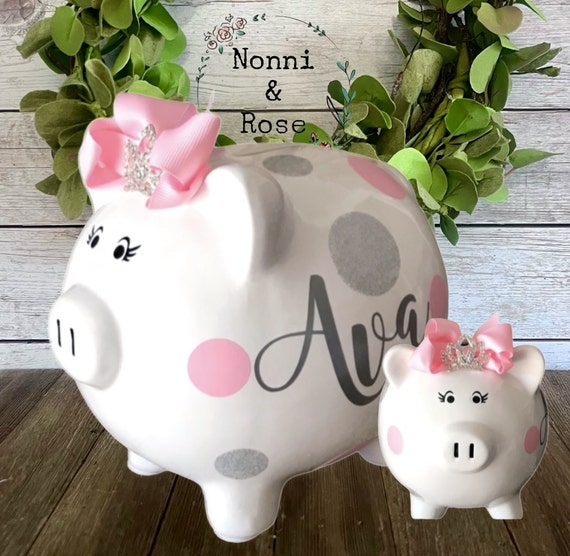 Baby girl piggy bank discount