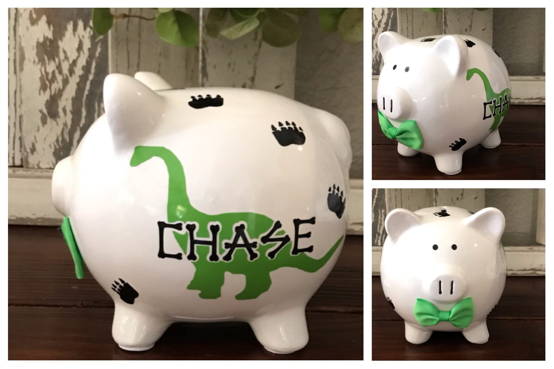 Personalized Boys Piggy Bank Piggy Banks for Boys Dinosaur Etsy