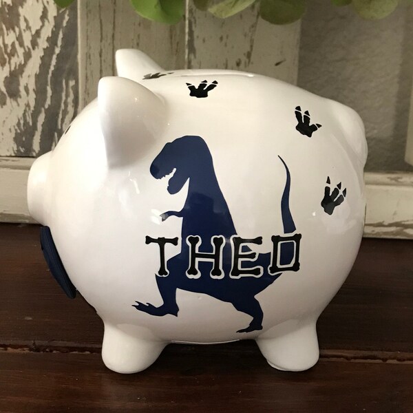Dinosaur Piggy Bank Etsy