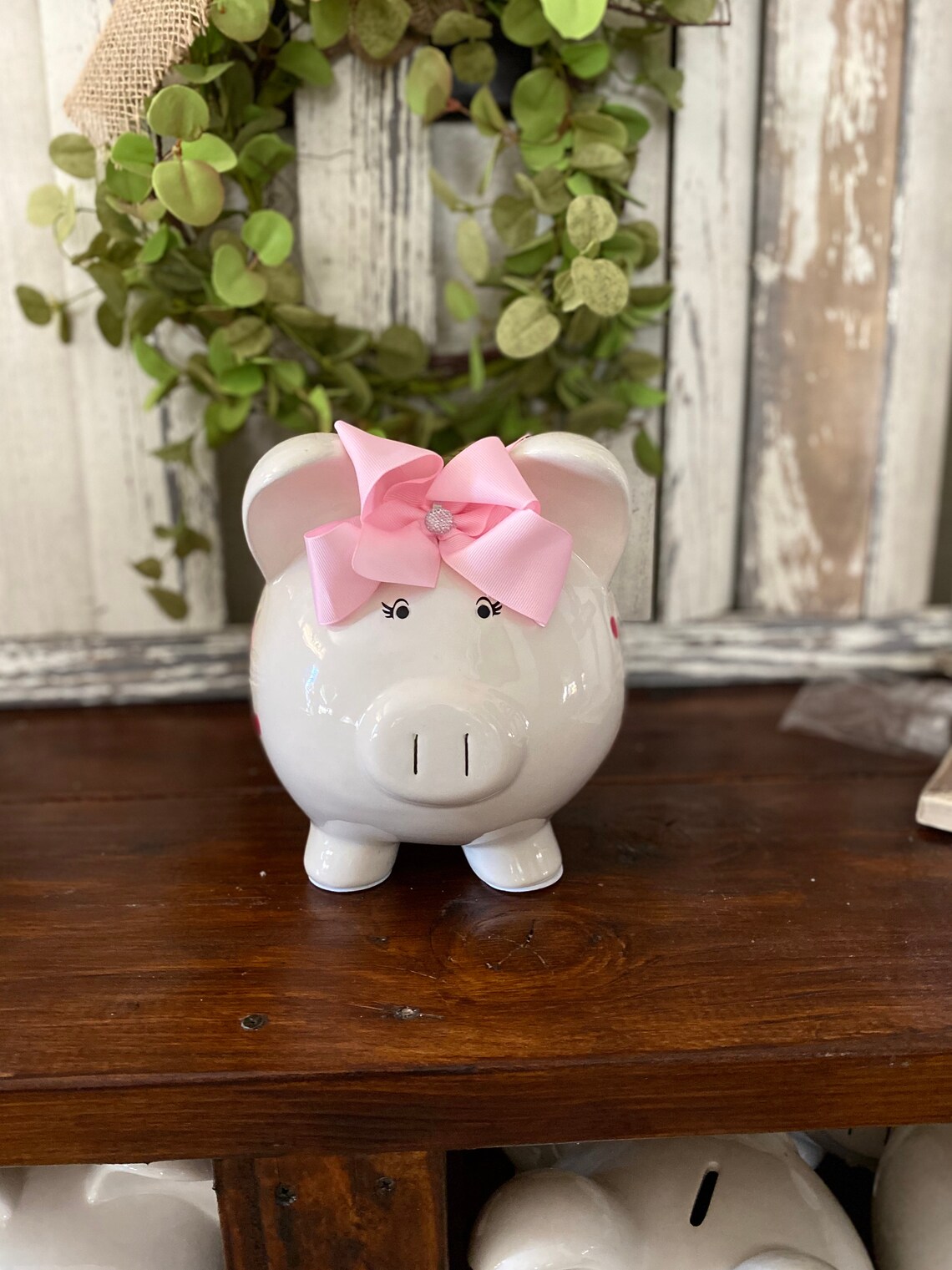 Large Personalized Piggy Banks for Girlslight Pink and Pink Etsy