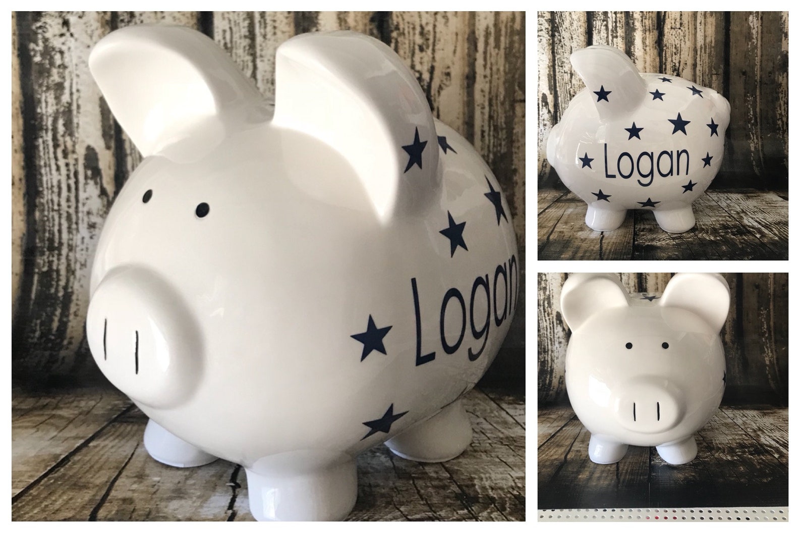 Extra large Personalized piggy bank star piggy bank banks Etsy