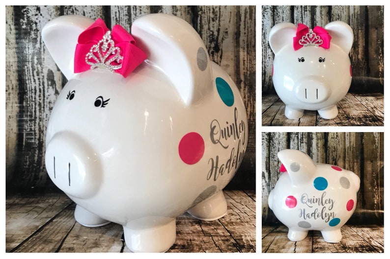 large personalized piggy banks