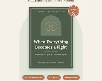 Christian Marriage Workbook for Couples Who Fight About Everything | Faith Based Conflict Resolution | Printable Couples Therapy PDF
